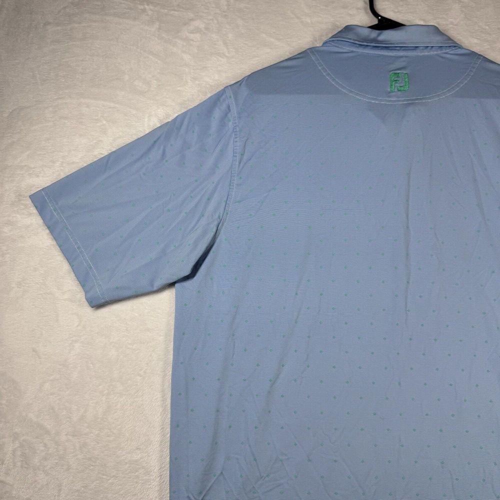 Footjoy Polo Performance Golf Polo Mens Size Large‎ Short Sleeve Polka Dot - Picture 10 of 14